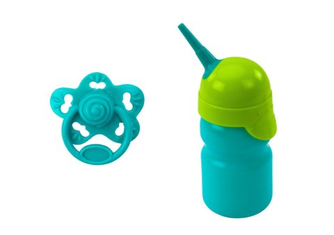 Lalka Bobas W Siwej Piżamce Siusiająca Butelka Smoczek Dźwięki LEAN Toys Lalka Bobas W Siwej Piżamce Siusiająca Butelka Smoczek Dźwięki LEAN Toys