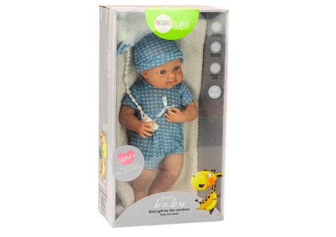 Lalka Bobas w Niebieskim Ubranku Czapeczka Smoczek Kołderka LEAN Toys Lalka Bobas w Niebieskim Ubranku Czapeczka Smoczek Kołderka LEAN Toys