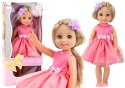 Lalka Długie Włosy Różowa Sukienka Spinka Szczotka 38cm LEAN Toys Lalka Długie Włosy Różowa Sukienka Spinka Szczotka 38cm LEAN Toys