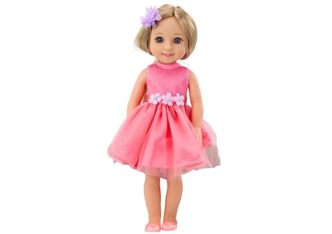 Lalka Długie Włosy Różowa Sukienka Spinka Szczotka 38cm LEAN Toys Lalka Długie Włosy Różowa Sukienka Spinka Szczotka 38cm LEAN Toys