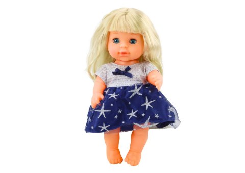 Lalka W Granatowej Sukience Siusiająca Butelka Grzechotka Dźwięki LEAN Toys Lalka W Granatowej Sukience Siusiająca Butelka Grzechotka Dźwięki LEAN Toys