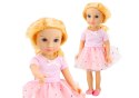 Lalka W Sukience Z Tiulem Różowa Blond Włosy 18' LEAN Toys Lalka W Sukience Z Tiulem Różowa Blond Włosy 18' LEAN Toys