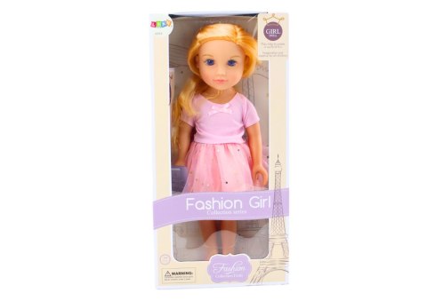 Lalka W Sukience Z Tiulem Różowa Blond Włosy 18' LEAN Toys Lalka W Sukience Z Tiulem Różowa Blond Włosy 18' LEAN Toys