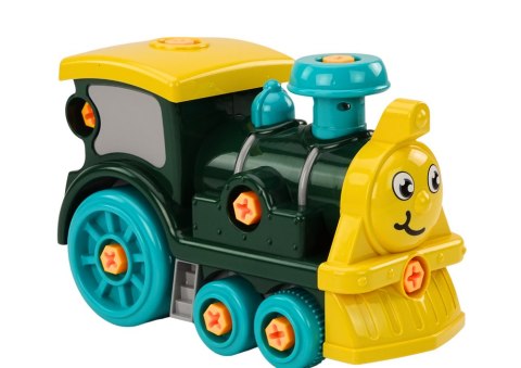Lokomotywa Do Skręcania Kreskówkowa DIY Zielony LEAN Toys Lokomotywa Do Skręcania Kreskówkowa DIY Zielony LEAN Toys