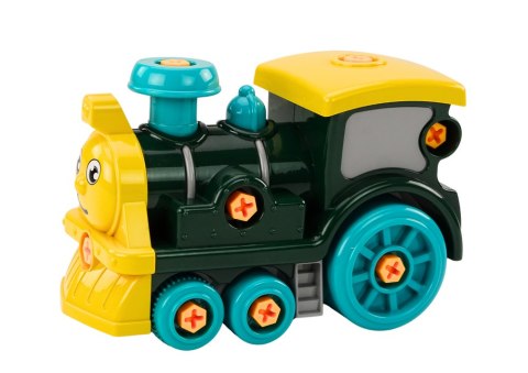 Lokomotywa Do Skręcania Kreskówkowa DIY Zielony LEAN Toys Lokomotywa Do Skręcania Kreskówkowa DIY Zielony LEAN Toys