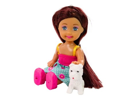 Mini Laleczka Długie Włosy Ubranko Kolorowe Zwierzątko LEAN Toys Mini Laleczka Długie Włosy Ubranko Kolorowe Zwierzątko LEAN Toys