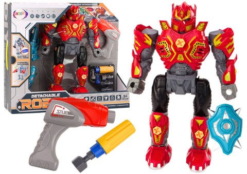 Robot Do Skręcania Broń Wiertarka Śrubokręt Światła Dźwięk Czerwony LEAN Toys Robot Do Skręcania Broń Wiertarka Śrubokręt Światła Dźwięk Czerwony LEAN Toys