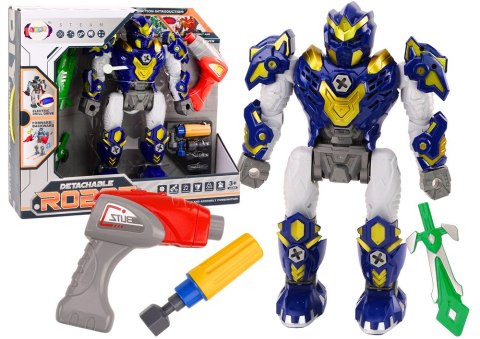 Robot Do Skręcania Broń Wiertarka Śrubokręt Światła Dźwięk Granatowy LEAN Toys Robot Do Skręcania Broń Wiertarka Śrubokręt Światła Dźwięk Granatowy LEAN Toys