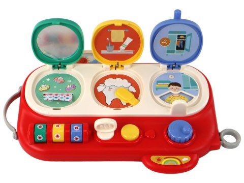 Tablica Edukacyjna Dla Małych Odkrywców Kreatywna Sensoryczna Czerwona LEAN Toys Tablica Edukacyjna Dla Małych Odkrywców Kreatywna Sensoryczna Czerwona LEAN Toys