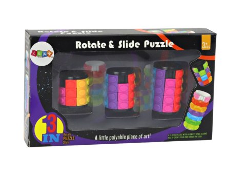 Zestaw Układanek Logicznych Walec 3 Stopnie Trudności LEAN Toys Zestaw Układanek Logicznych Walec 3 Stopnie Trudności LEAN Toys