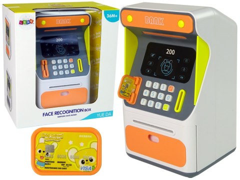 Bankomat Skarbonka Czujnik Rozpoznawania Twarzy PIN Oszczędzanie Pomarańczowy Bankomat Skarbonka Czujnik Rozpoznawania Twarzy PIN Oszczędzanie Pomarańczowy