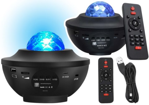 Projektor Gwiazd Lampka Led Głośnik Bluetooth Pilot Projektor Gwiazd Lampka Led Głośnik Bluetooth Pilot