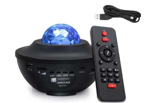 Projektor Gwiazd Lampka Led Głośnik Bluetooth Pilot Projektor Gwiazd Lampka Led Głośnik Bluetooth Pilot