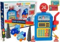 Stacja Benzynowa z Autkami, Światłami, Dźwiękiem LEAN Toys Stacja Benzynowa z Autkami, Światłami, Dźwiękiem LEAN Toys