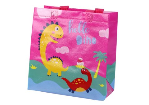 Torba Prezentowa Dinozaur Różowa 23cm x 21,5cm x 11cm Torba Prezentowa Dinozaur Różowa 23cm x 21,5cm x 11cm