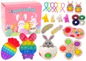 Zestaw Zabawek Wielkanocnych Fidget Toys Pop It 25 Elementów Zestaw Zabawek Wielkanocnych Fidget Toys Pop It 25 Elementów