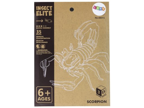 Drewniane Puzzle Przestrzenne 3D Skorpion Składanka Edukacyjna 35 Elementów Drewniane Puzzle Przestrzenne 3D Skorpion Składanka Edukacyjna 35 Elementów