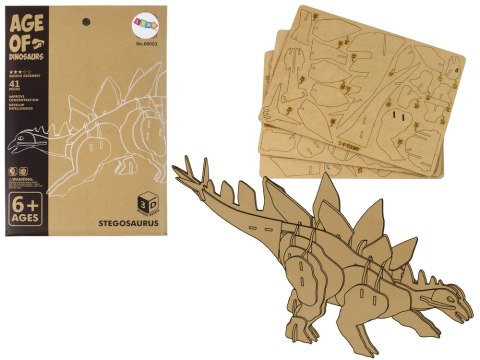 Drewniane Puzzle Przestrzenne 3D Stegozaur Składanka Edukacyjna 41 Elementów Drewniane Puzzle Przestrzenne 3D Stegozaur Składanka Edukacyjna 41 Elementów