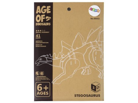 Drewniane Puzzle Przestrzenne 3D Stegozaur Składanka Edukacyjna 41 Elementów Drewniane Puzzle Przestrzenne 3D Stegozaur Składanka Edukacyjna 41 Elementów