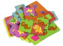 Gra Logiczna Puzzle Dwustronne Domino Dinozaury 10cm x 5cm 28 El. Gra Logiczna Puzzle Dwustronne Domino Dinozaury 10cm x 5cm 28 El.