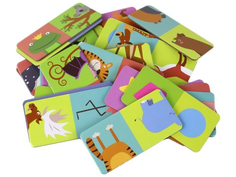 Gra Logiczna Puzzle Dwustronne Domino Zwierzęta 10cm x 5cm 28 El. Gra Logiczna Puzzle Dwustronne Domino Zwierzęta 10cm x 5cm 28 El.