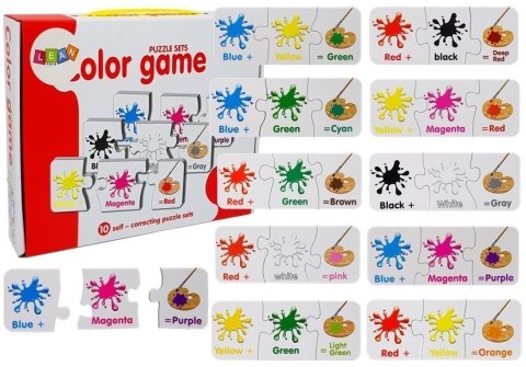 Puzzle Edukacyjne Kolory Angielski 10 Połączeń Puzzle Edukacyjne Kolory Angielski 10 Połączeń