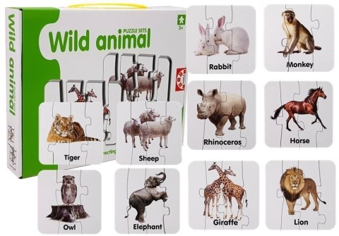 Puzzle Edukacyjne Układanka Dzikie Zwierzęta 10 Połączeń Angielski Puzzle Edukacyjne Układanka Dzikie Zwierzęta 10 Połączeń Angielski