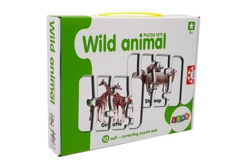 Puzzle Edukacyjne Układanka Dzikie Zwierzęta 10 Połączeń Angielski Puzzle Edukacyjne Układanka Dzikie Zwierzęta 10 Połączeń Angielski