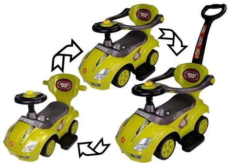 Jeździk z Pchaczem Mega Car 3w1 Żółty Jeździk z Pchaczem Mega Car 3w1 Żółty