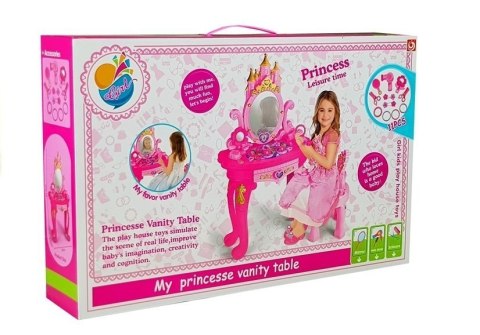 Toaletka z Krzesłem Na Nóżkach Akcesoria Toaletka z Krzesłem Na Nóżkach Akcesoria