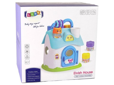 Domek Sorter Edukacyjny Niebieski Klocki Domek Sorter Edukacyjny Niebieski Klocki