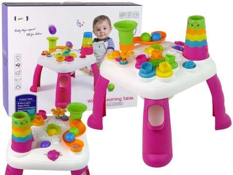 Interaktywny Stolik Edukacyjny Sorter Zjeżdżalnia Piłeczek Różowy Interaktywny Stolik Edukacyjny Sorter Zjeżdżalnia Piłeczek Różowy
