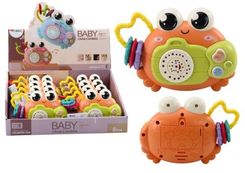 Krab Aparat Grzechotka Projektor Na Baterie Dźwięki Pomarańczowy Krab Aparat Grzechotka Projektor Na Baterie Dźwięki Pomarańczowy