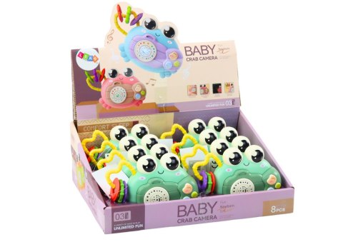Krab Aparat Grzechotka Projektor Na Baterie Dźwięki Zielony Krab Aparat Grzechotka Projektor Na Baterie Dźwięki Zielony