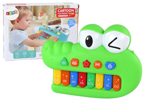 Organki Pianinko Edukacyjne Muzyczne Krokodyl Zielony Dźwięki Światła Organki Pianinko Edukacyjne Muzyczne Krokodyl Zielony Dźwięki Światła