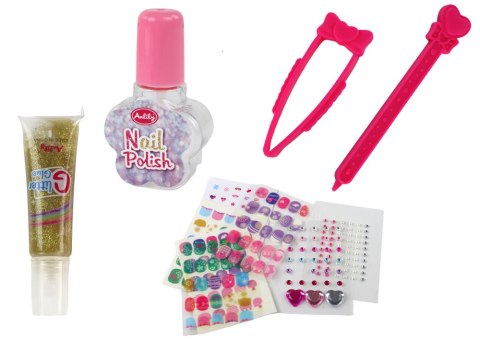 Walizka Z Akcesoriami Do Paznokci Manicure Naklejki Tipsy Walizka Z Akcesoriami Do Paznokci Manicure Naklejki Tipsy