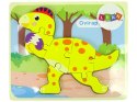 Drewniane Puzzle Dinozaur Stegosaurus Żółty Oviraptor Żółty Drewniane Puzzle Dinozaur Stegosaurus Żółty Oviraptor Żółty