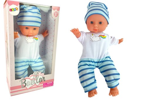 Lalka Bobas Niebieska Piżama w Paski 30 cm Lalka Bobas Niebieska Piżama w Paski 30 cm