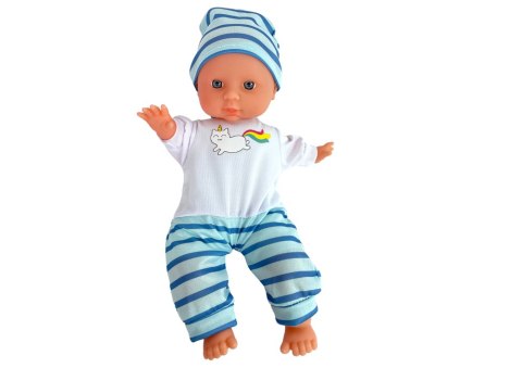 Lalka Bobas Niebieska Piżama w Paski 30 cm Lalka Bobas Niebieska Piżama w Paski 30 cm