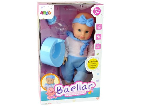 Lalka Piżama 30 cm Niebieska Butelka Nocnik Pije Lalka Piżama 30 cm Niebieska Butelka Nocnik Pije