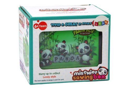 Skarbonka Panda Nauka Oszczędzania Miś Zielone Pudełko Skarbonka Panda Nauka Oszczędzania Miś Zielone Pudełko