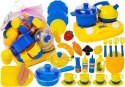 Zestaw Naczyń Plastikowych Mały Kucharz Garnki Zestaw Naczyń Plastikowych Mały Kucharz Garnki