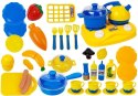 Zestaw Naczyń Plastikowych Mały Kucharz Garnki Zestaw Naczyń Plastikowych Mały Kucharz Garnki