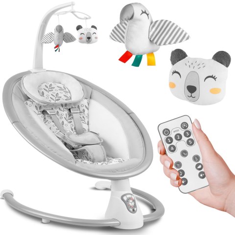Bujaczek leżaczek multifunkcyjny z automatycznym kołysaniem biało szary Ricokids 705000 Bujaczek leżaczek multifunkcyjny z automatycznym kołysaniem biało szary Ricokids 705000