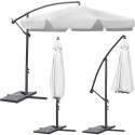 Parasol ogrodowy składany 6 segmentów szary 350cm Parasol ogrodowy składany 6 segmentów szary 350cm
