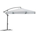 Parasol ogrodowy składany 6 segmentów szary 350cm Parasol ogrodowy składany 6 segmentów szary 350cm