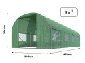 Tunel ogrodowy 2x4,5xH2m (9m2) Plonos Tunel ogrodowy 2x4,5xH2m (9m2) Plonos