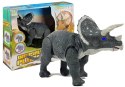 Duży Dinozaur Na Baterie Triceratops Szary Duży Dinozaur Na Baterie Triceratops Szary