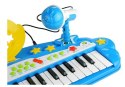 Duży Keyboard 37 Klawiszy MP3 + Mikrofon Niebieski Duży Keyboard 37 Klawiszy MP3 + Mikrofon Niebieski