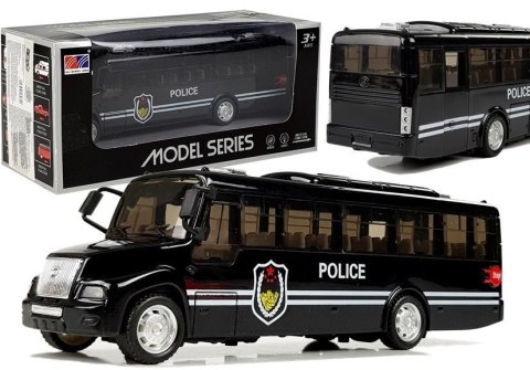 Model Autobusu Bus Policyjny Świeci Czarny Model Autobusu Bus Policyjny Świeci Czarny